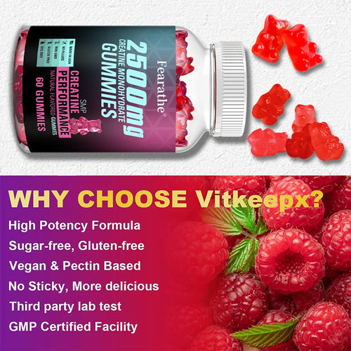 Creatine Monohydrate Gummies - Relieve Fatigue, Promote Energy Production, and Improve Performance